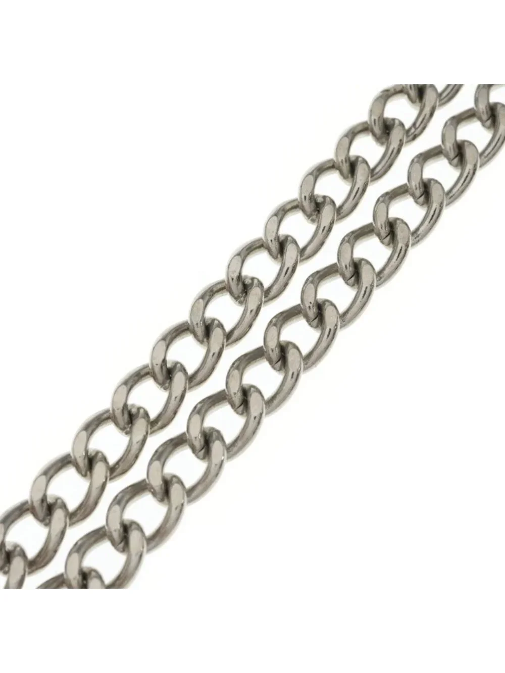 Chanel CC Logo Chain Belt Black Silver